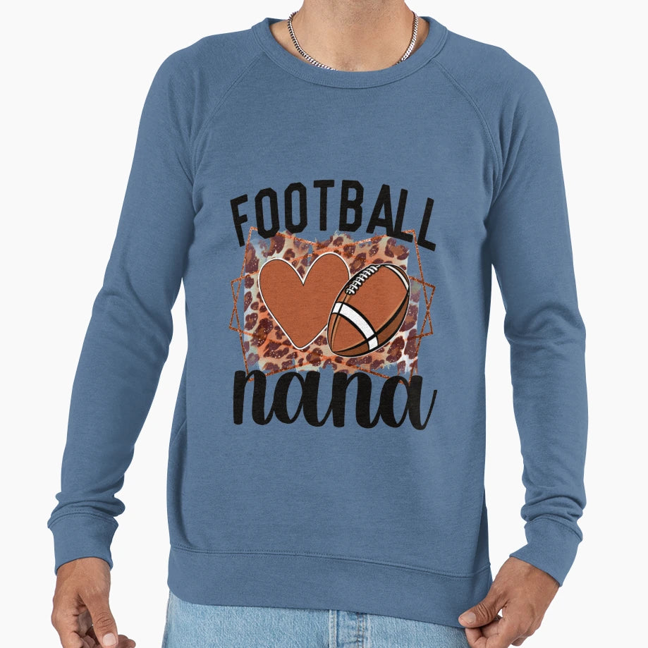 Proud Football Nana Football Player Grandma T-Shirt - Trendy Graphic Unisex - T-Shirt, Sweatshirt, Hoodie