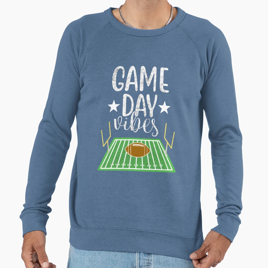 Game Day Football Vibes Sweatshirt - Aesthetic Graphic Men Women - T-Shirt, Sweatshirt, Hoodie