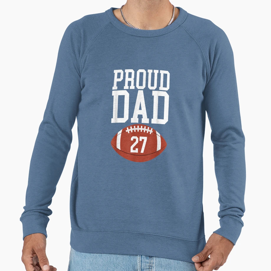 Proud Mom Football 27 Jersey Sweatshirt - Novelty Apparel for Adults - T-Shirt, Sweatshirt, Hoodie
