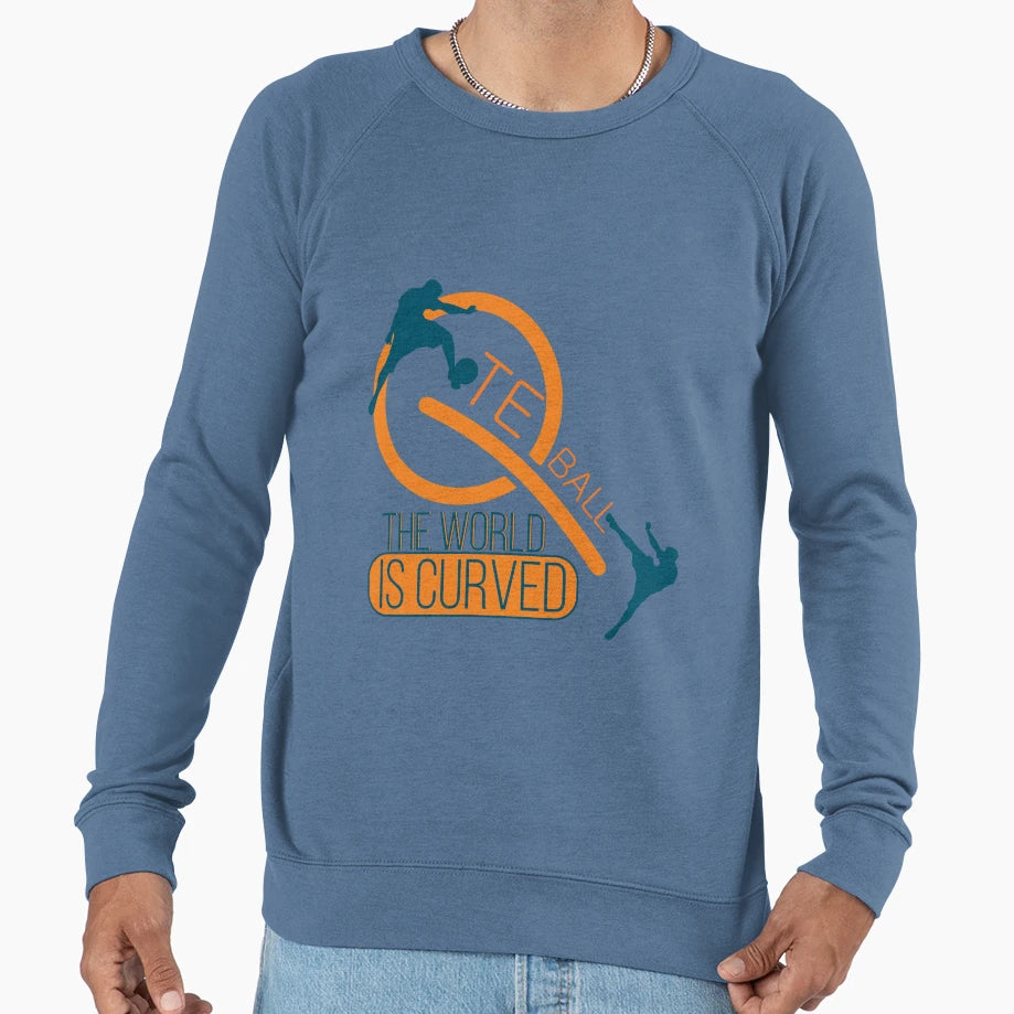 Teqball World Is Curved Sweatshirt - Fun Novelty Design Men Women - T-Shirt, Sweatshirt, Hoodie