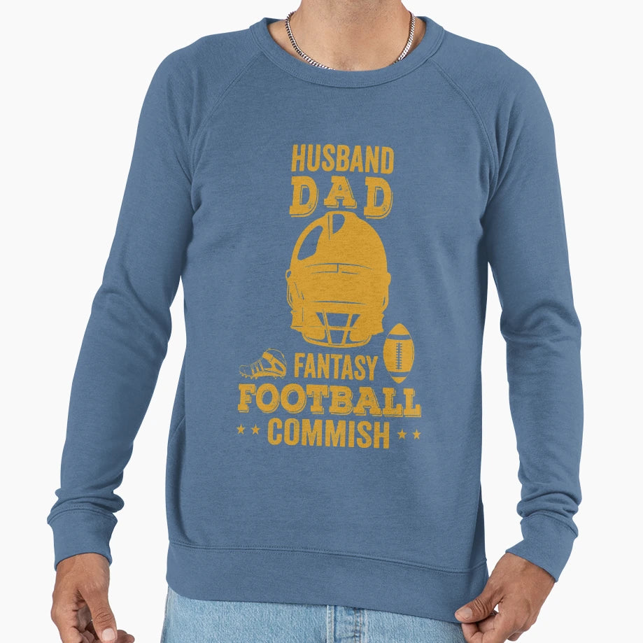 Husband Dad Fantasy Football Sweatshirt - Minimalist Print for Adults - T-Shirt, Sweatshirt, Hoodie