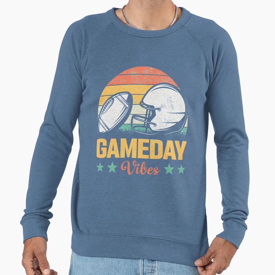 Game Day Vibes Sweatshirt - Graphic Print Men Women - T-Shirt, Sweatshirt, Hoodie
