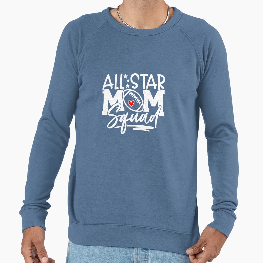 All Star Soccer Mom Squad Navy Sweatshirt - Casual Everyday Wear Men Women - T-Shirt, Sweatshirt, Hoodie