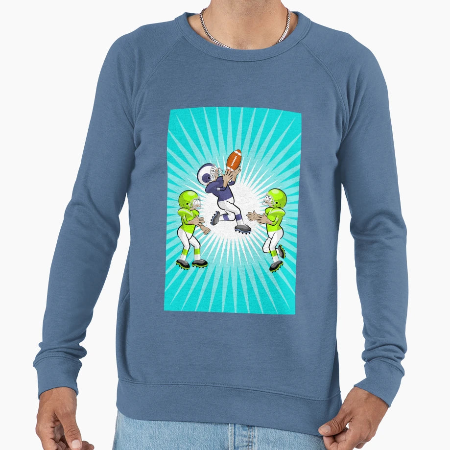 American Football Player Stays Sweatshirt - Minimalist Print for Adults - T-Shirt, Sweatshirt, Hoodie