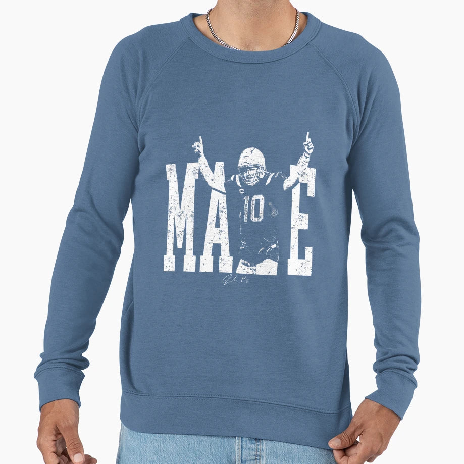 10 Drake Maye Qb Football Drake Sweatshirt - Novelty Apparel for Adults - T-Shirt, Sweatshirt, Hoodie