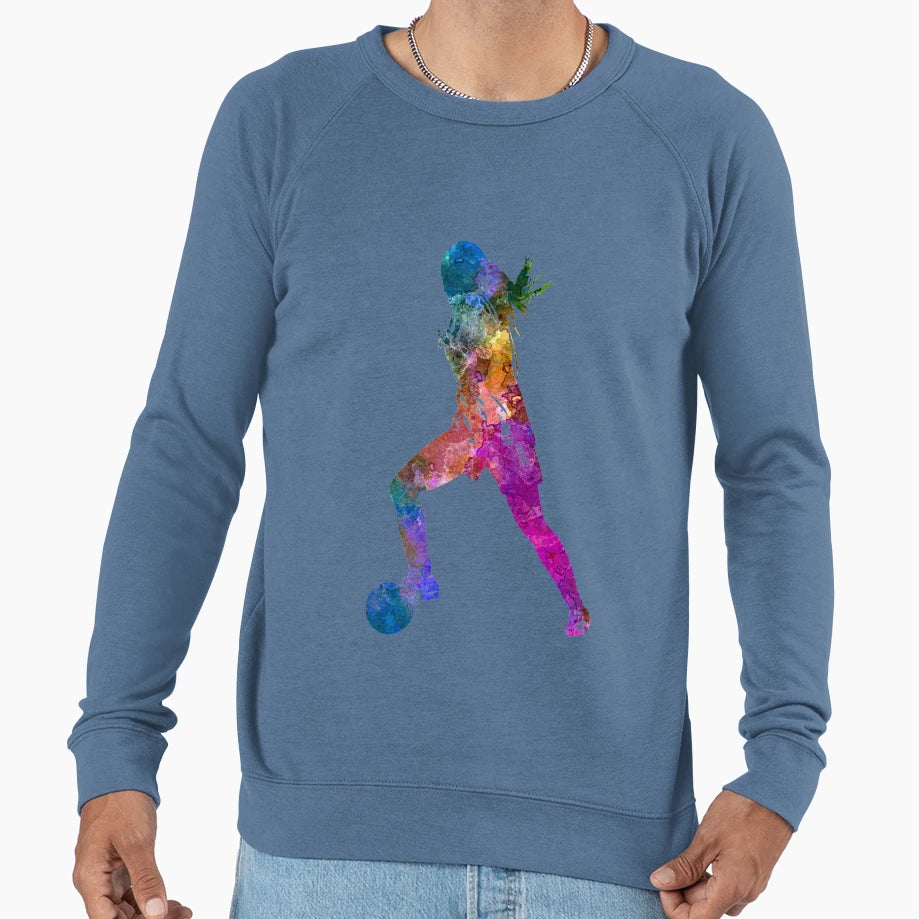 Playing Soccer Football Player Sweatshirt - Fun Novelty Design for Adults - T-Shirt, Sweatshirt, Hoodie