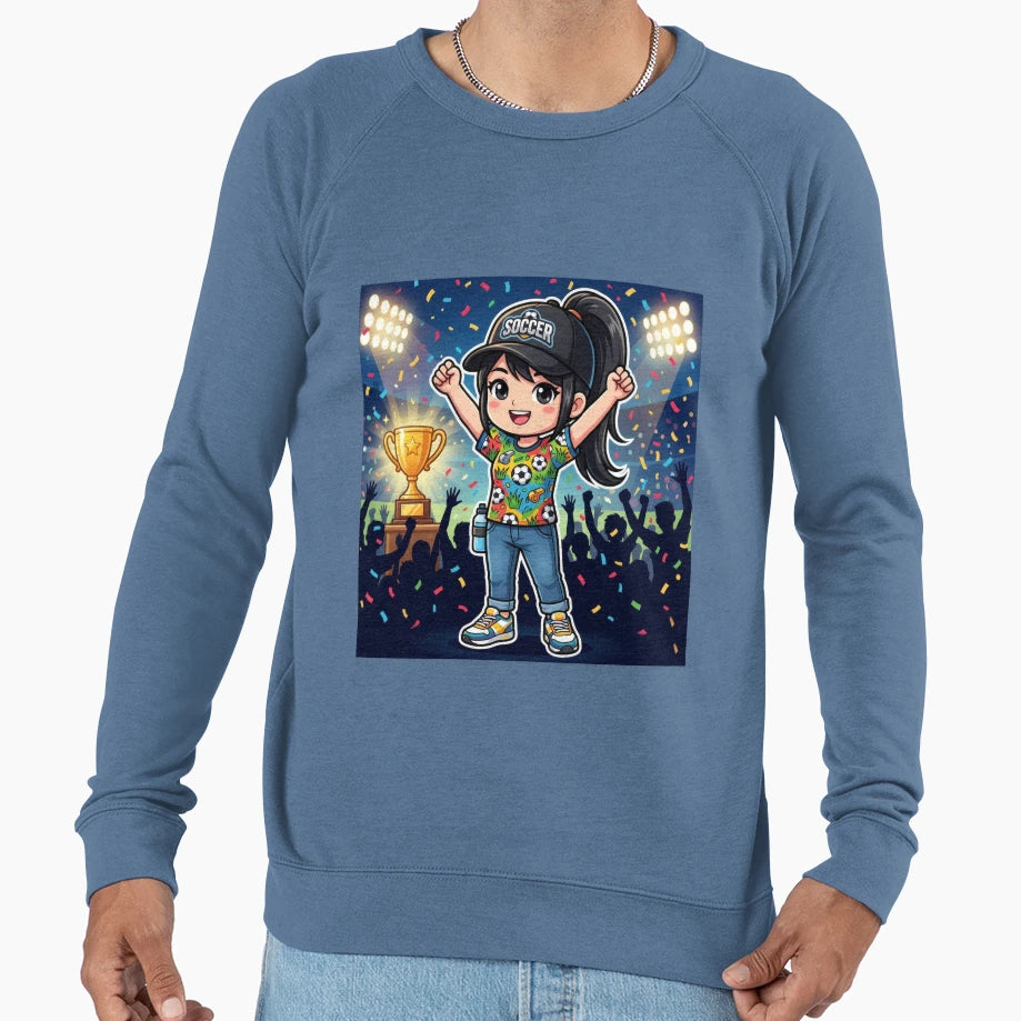 Victory Celebration Soccer Chibi Sweatshirt - Trendy Graphic Men Women - T-Shirt, Sweatshirt, Hoodie