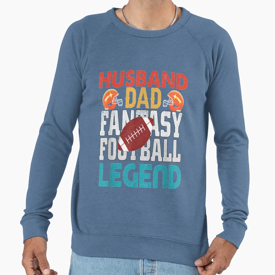 Mens Husband Dad Fantasy Football Legend T-Shirt - Trendy Graphic Men Women - T-Shirt, Sweatshirt, Hoodie