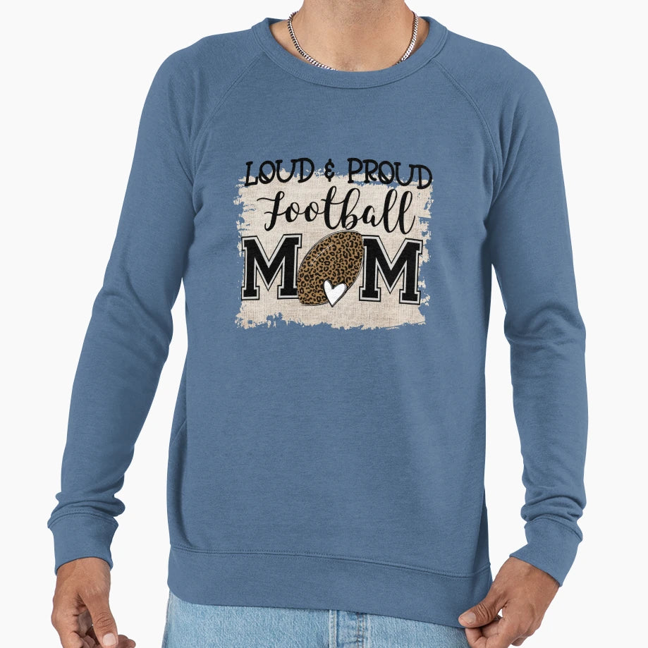 Football Mom Sweatshirt - Custom Art Print Men Women - T-Shirt, Sweatshirt, Hoodie