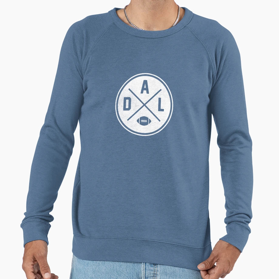 Dallas Football Dal Outline Sweatshirt - Custom Art Print Men Women - T-Shirt, Sweatshirt, Hoodie