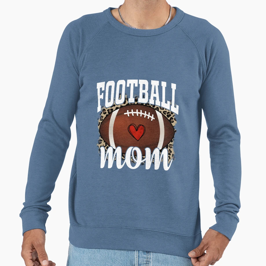 Football Mom Sweatshirt - Aesthetic Graphic Men Women - T-Shirt, Sweatshirt, Hoodie