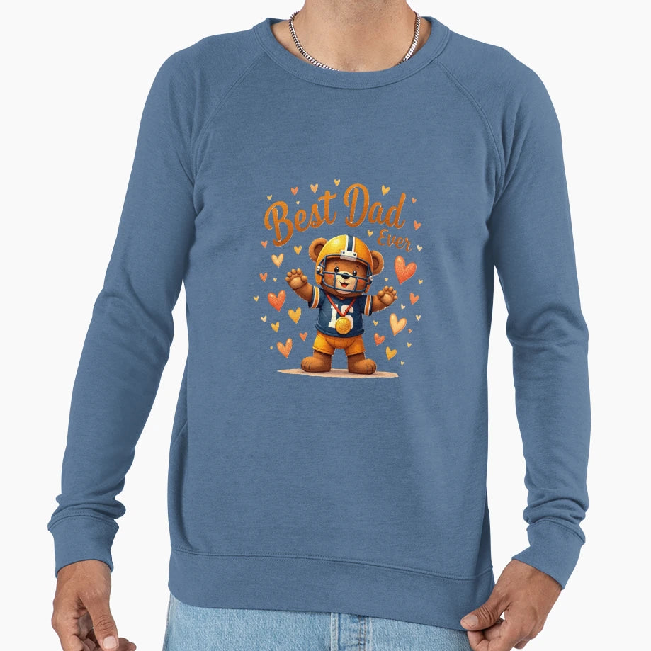 Best Dad Ever Adorable Football Sweatshirt - Casual Everyday Wear Unisex - T-Shirt, Sweatshirt, Hoodie