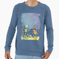 Robot And His Buddy Embarked Sweatshirt - Fun Novelty Design Unisex - T-Shirt, Sweatshirt, Hoodie
