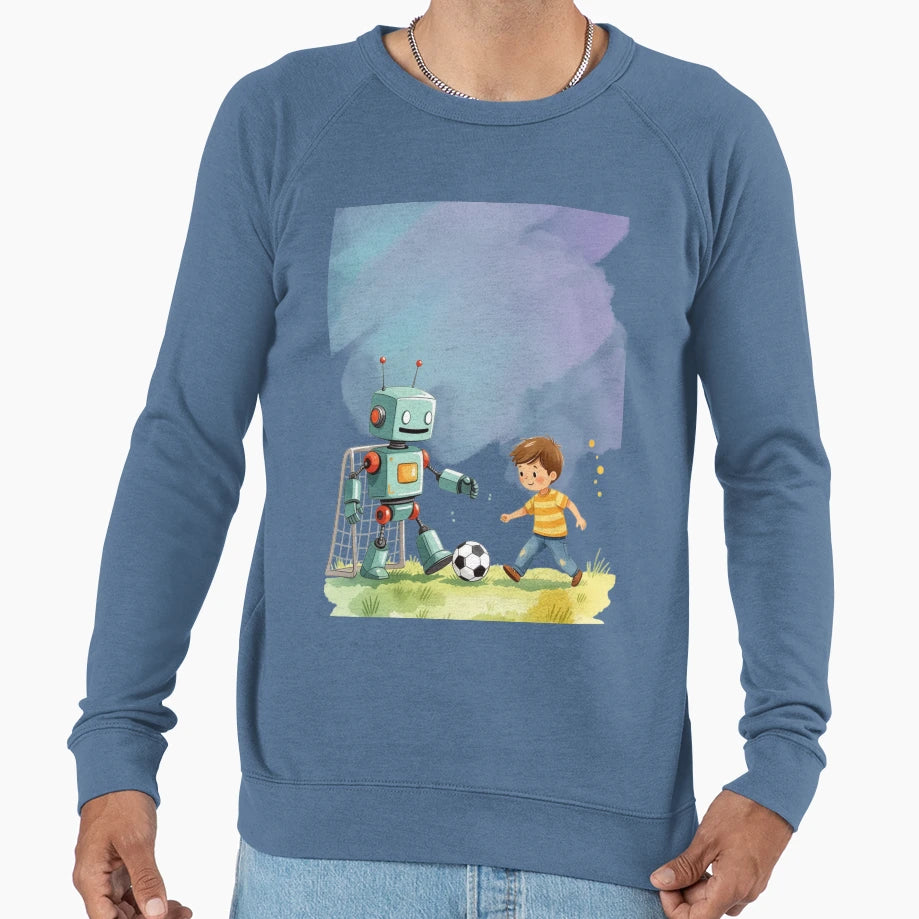 Robot And His Buddy Embarked Sweatshirt - Fun Novelty Design Unisex - T-Shirt, Sweatshirt, Hoodie