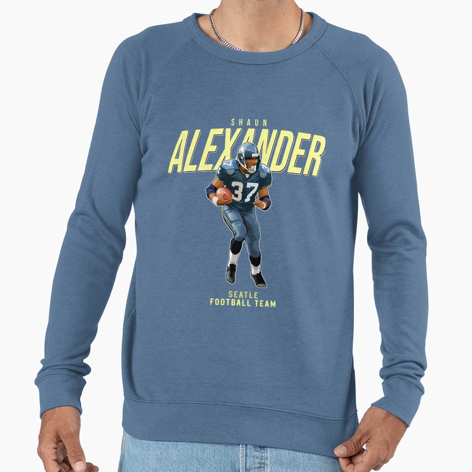 Shaun Alexander 37 Seattle Sweatshirt - Novelty Apparel for Adults - T-Shirt, Sweatshirt, Hoodie