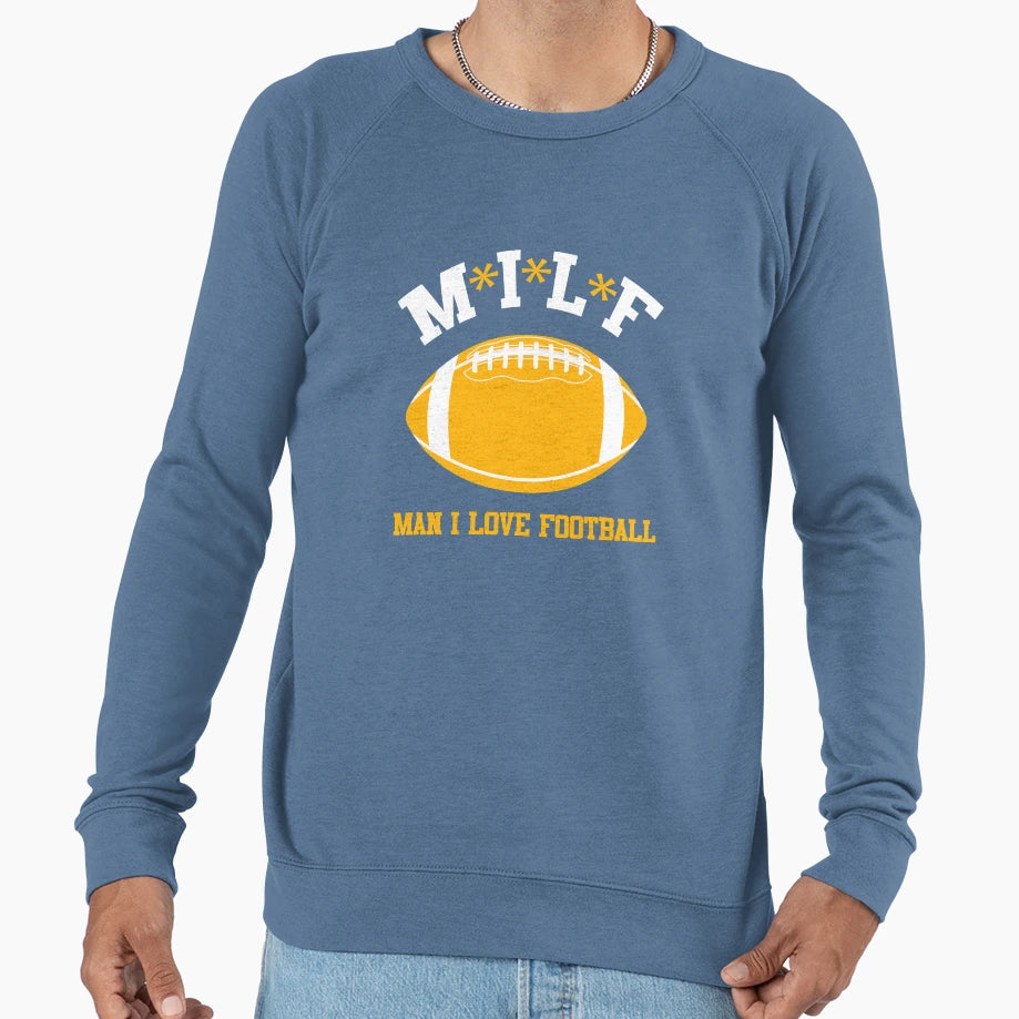 Milf I Love Football Milf Lover Sweatshirt - Aesthetic Graphic Unisex - T-Shirt, Sweatshirt, Hoodie