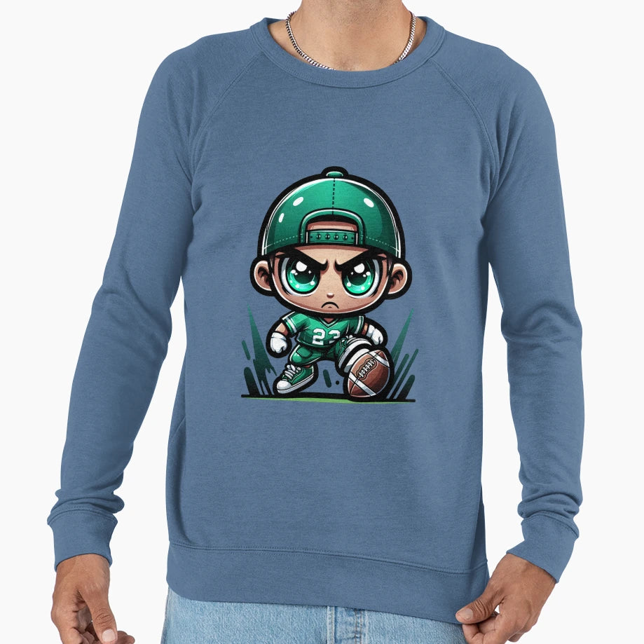 Angry Football Player Sweatshirt - Minimalist Print Unisex - T-Shirt, Sweatshirt, Hoodie