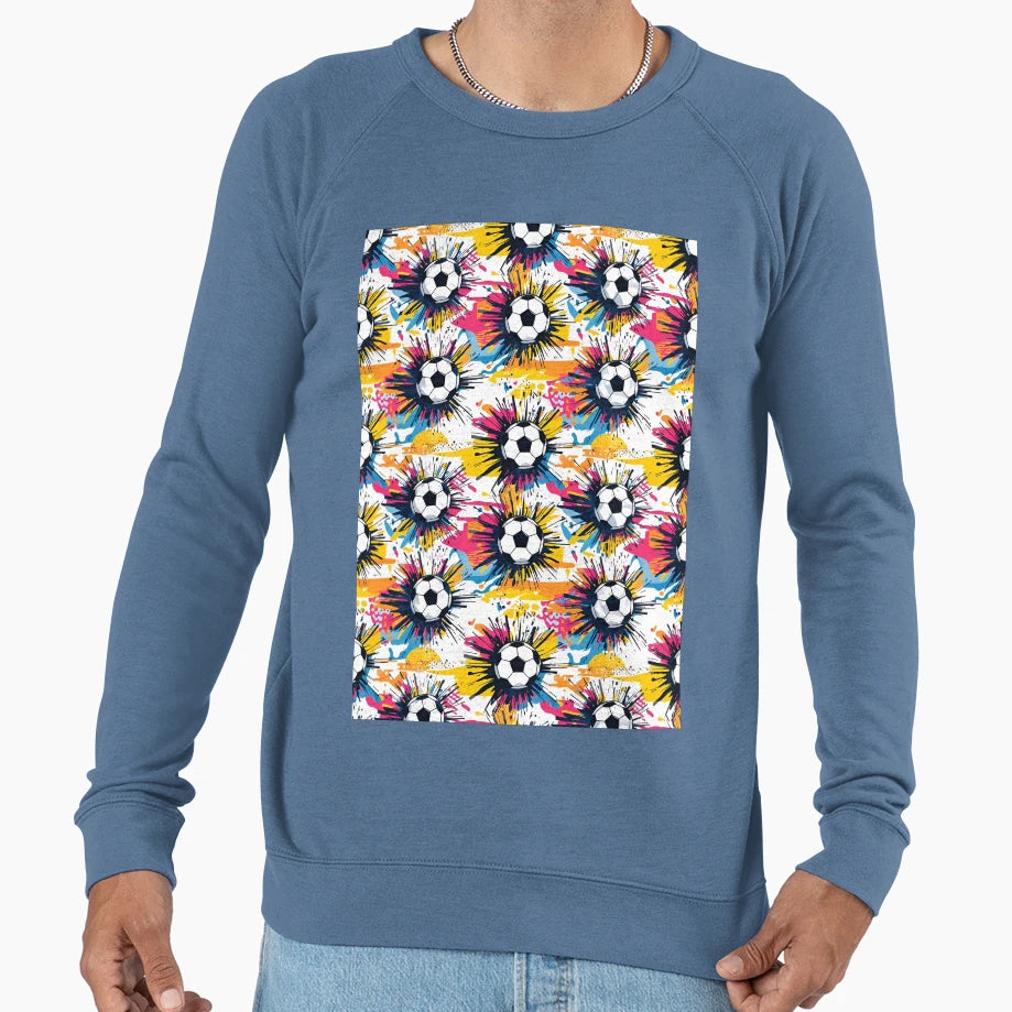 Soccer Ball Pattern Abstract Sweatshirt - Fun Novelty Design Unisex - T-Shirt, Sweatshirt, Hoodie