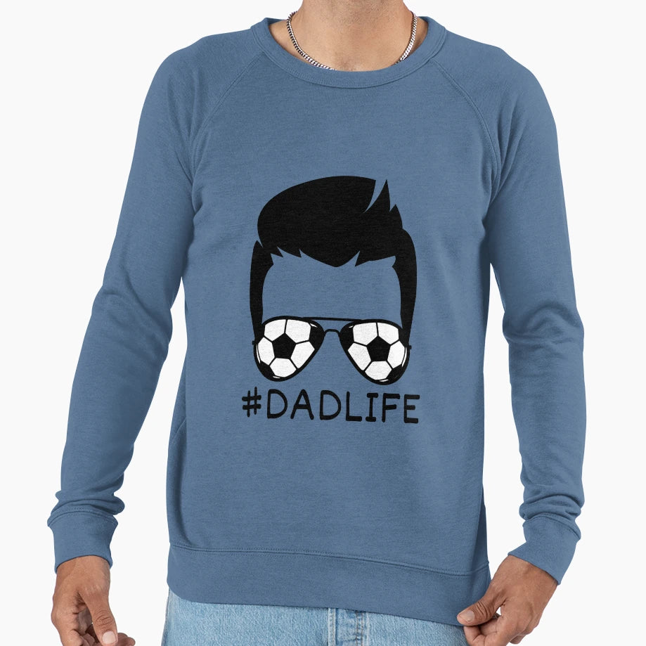 Dad Life Face Soccer Sunglasses Sweatshirt - Aesthetic Graphic Unisex - T-Shirt, Sweatshirt, Hoodie