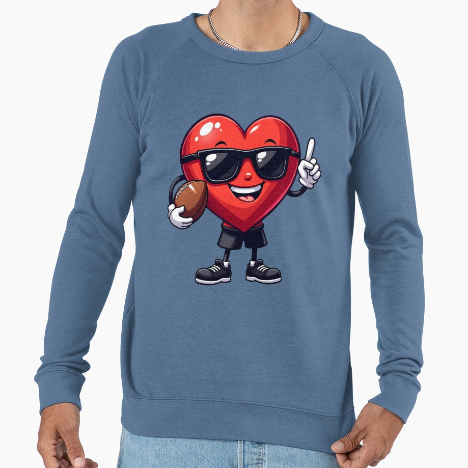 Valentines Day Heart Playing Sweatshirt - Casual Everyday Wear Men Women - T-Shirt, Sweatshirt, Hoodie