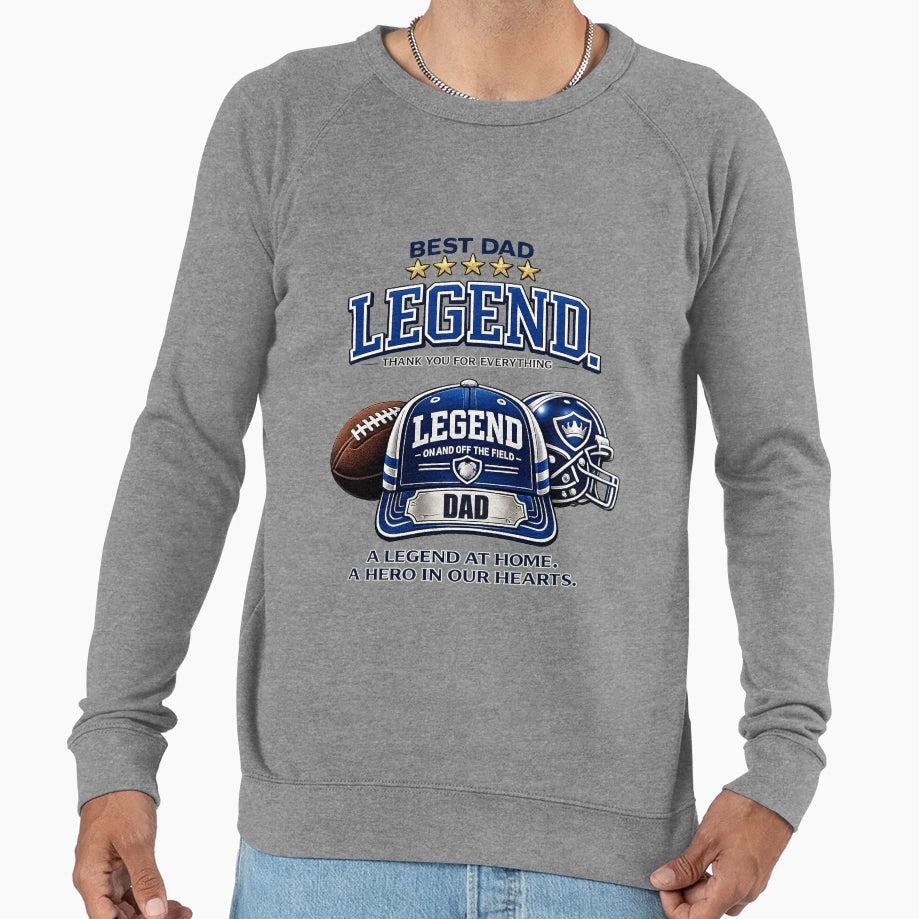 Dad Legend Blue Baseball Cap Sweatshirt - Graphic Print Unisex - T-Shirt, Sweatshirt, Hoodie