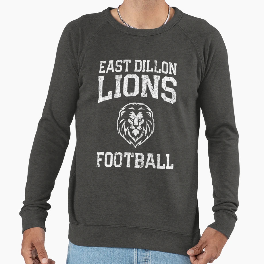 East Dillon Lions Football Sweatshirt - Aesthetic Graphic for Adults - T-Shirt, Sweatshirt, Hoodie