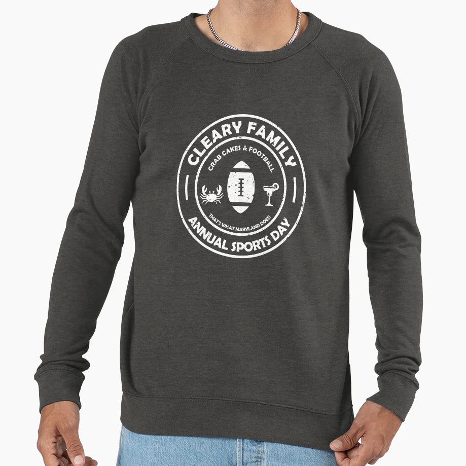 Cleary Family Football Sweatshirt - Custom Art Print for Adults - T-Shirt, Sweatshirt, Hoodie