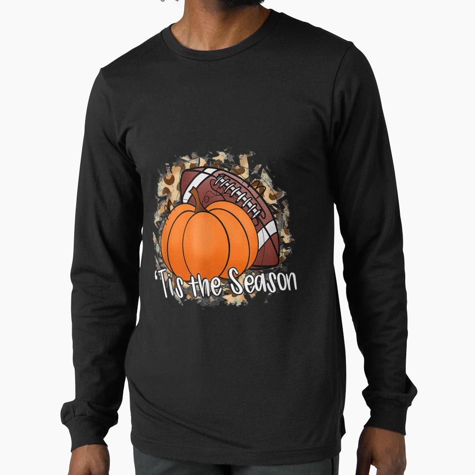 Football Season Thanksgiving Pumpkin T-Shirt - Graphic Print for Adults - T-Shirt, Sweatshirt, Hoodie