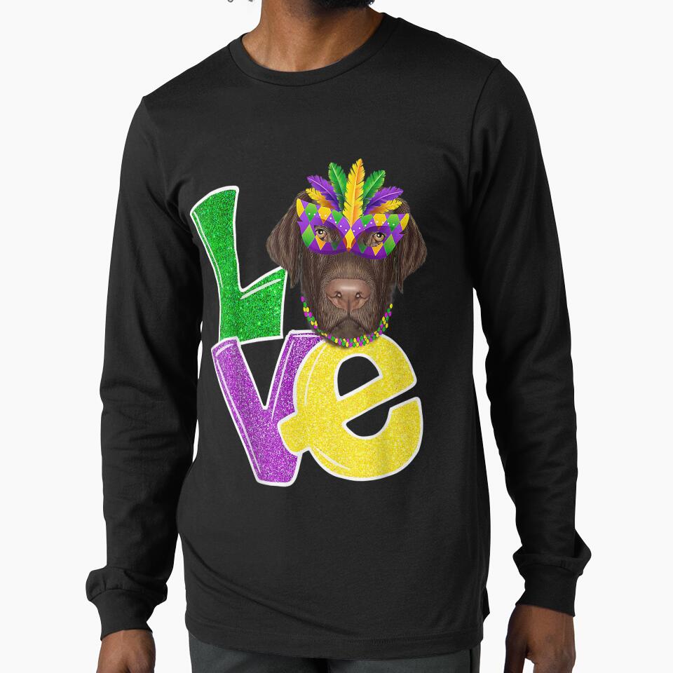 I Love Mardi Gras Costume Labrador Dog Puppy Lover by - Adult & Kids T-Shirts, Sweatshirts & Hoodies apparel design preview 1