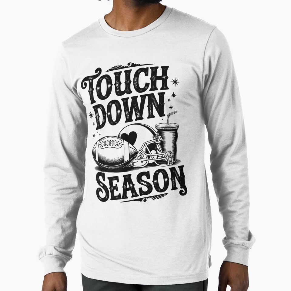 Touch Down My American Football Lets T-Shirt - Novelty Apparel Men Women - T-Shirt, Sweatshirt, Hoodie