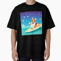 Surfing Corgi Dog by nicecorgi - Adult & Kids T-Shirts, Sweatshirts & Hoodies apparel design preview 1