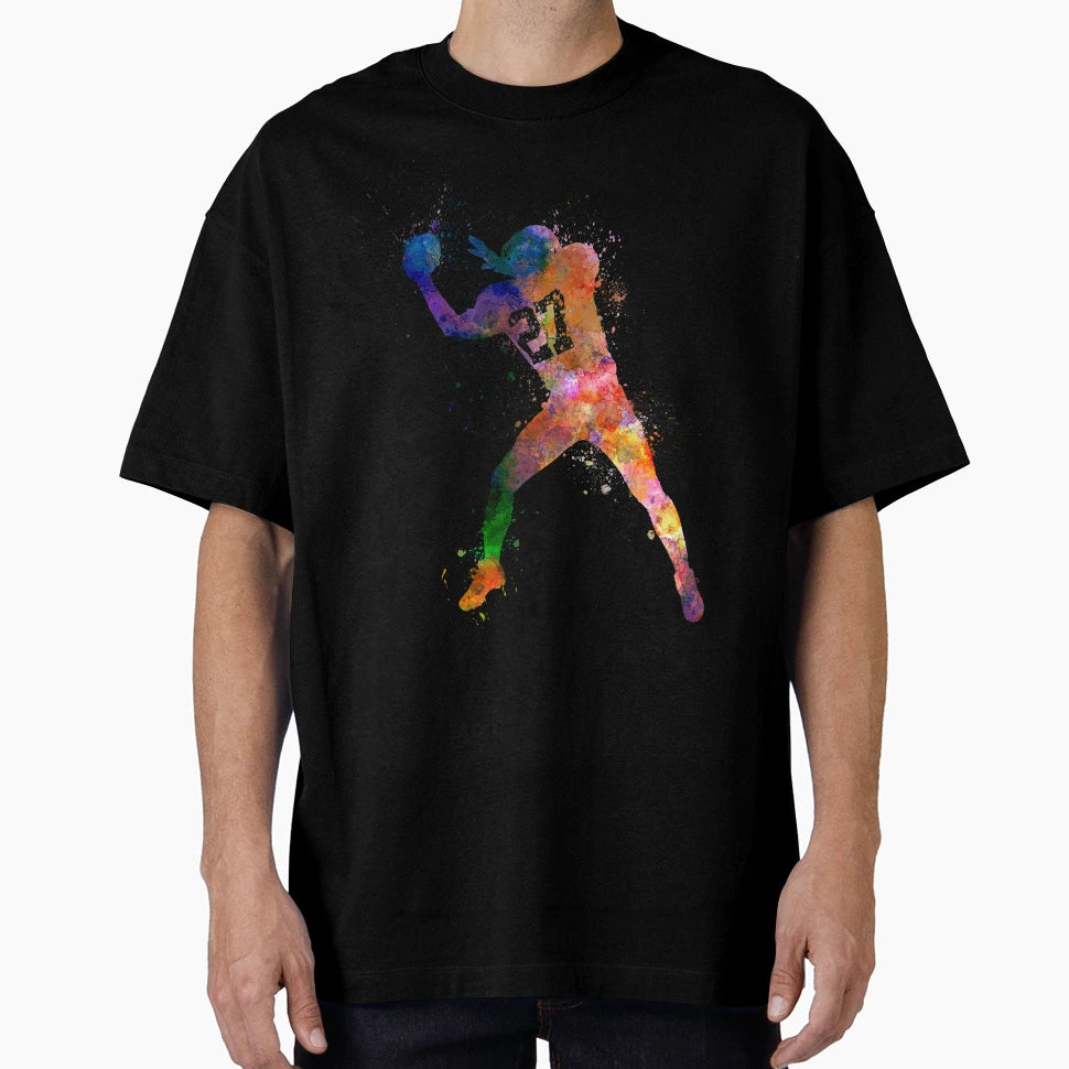 American Football Player Catching T-Shirt - Minimalist Print Unisex - T-Shirt, Sweatshirt, Hoodie
