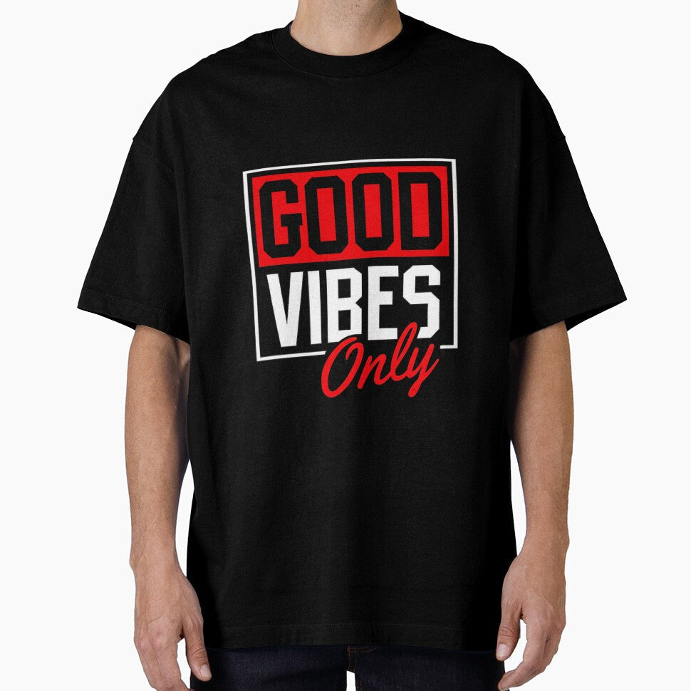Good Vibes Only Bold Typography Positive Quote - Adult & Kids T-Shirts, Sweatshirts & Hoodies apparel design preview 1
