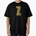 Letter Z Yellow And Gold Water Wave T-Shirt - Streetwear Style for Adults - T-Shirt, Sweatshirt, Hoodie