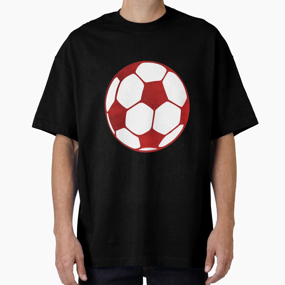 Red Soccer Ball T-Shirt - Trendy Graphic Unisex - T-Shirt, Sweatshirt, Hoodie