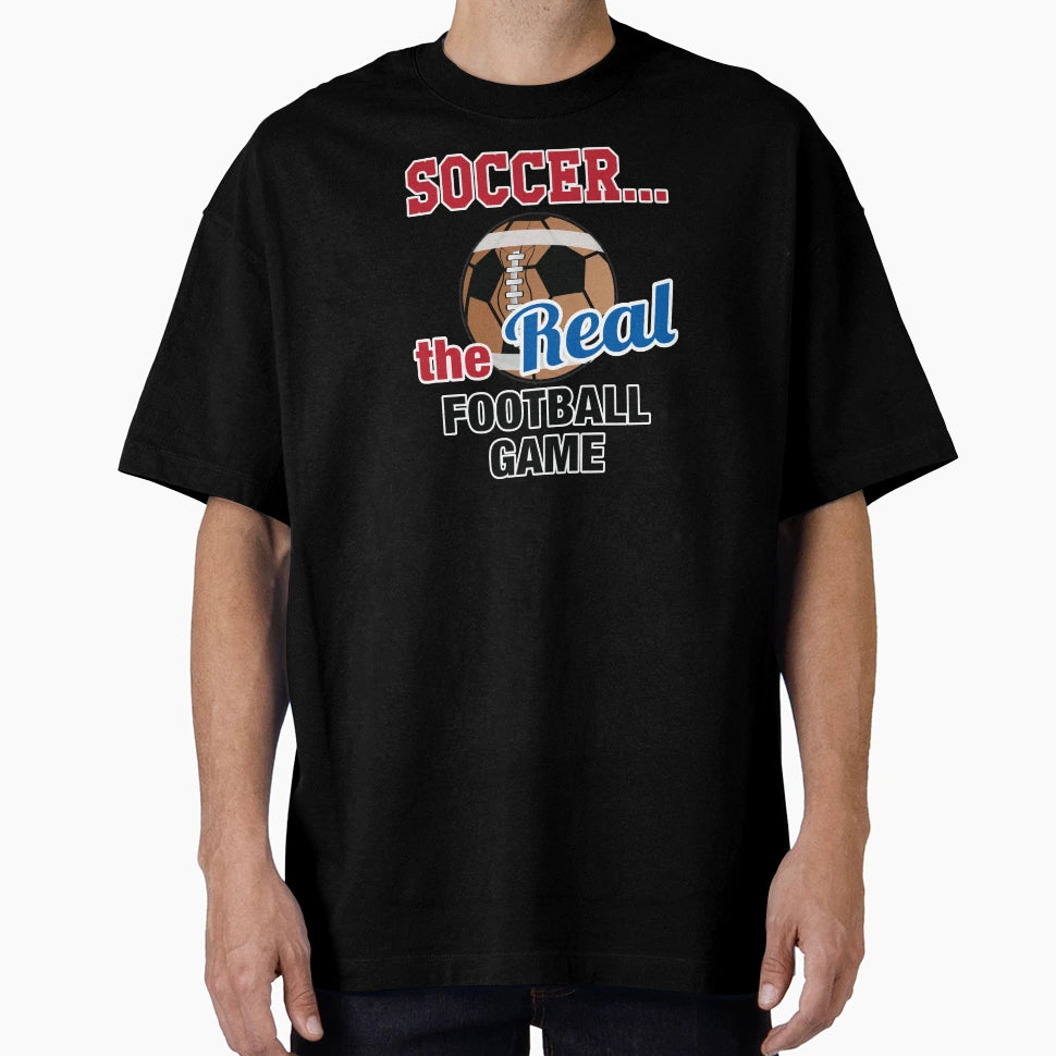 Soccer Real Football Game White T-Shirt - Graphic Print for Adults - T-Shirt, Sweatshirt, Hoodie