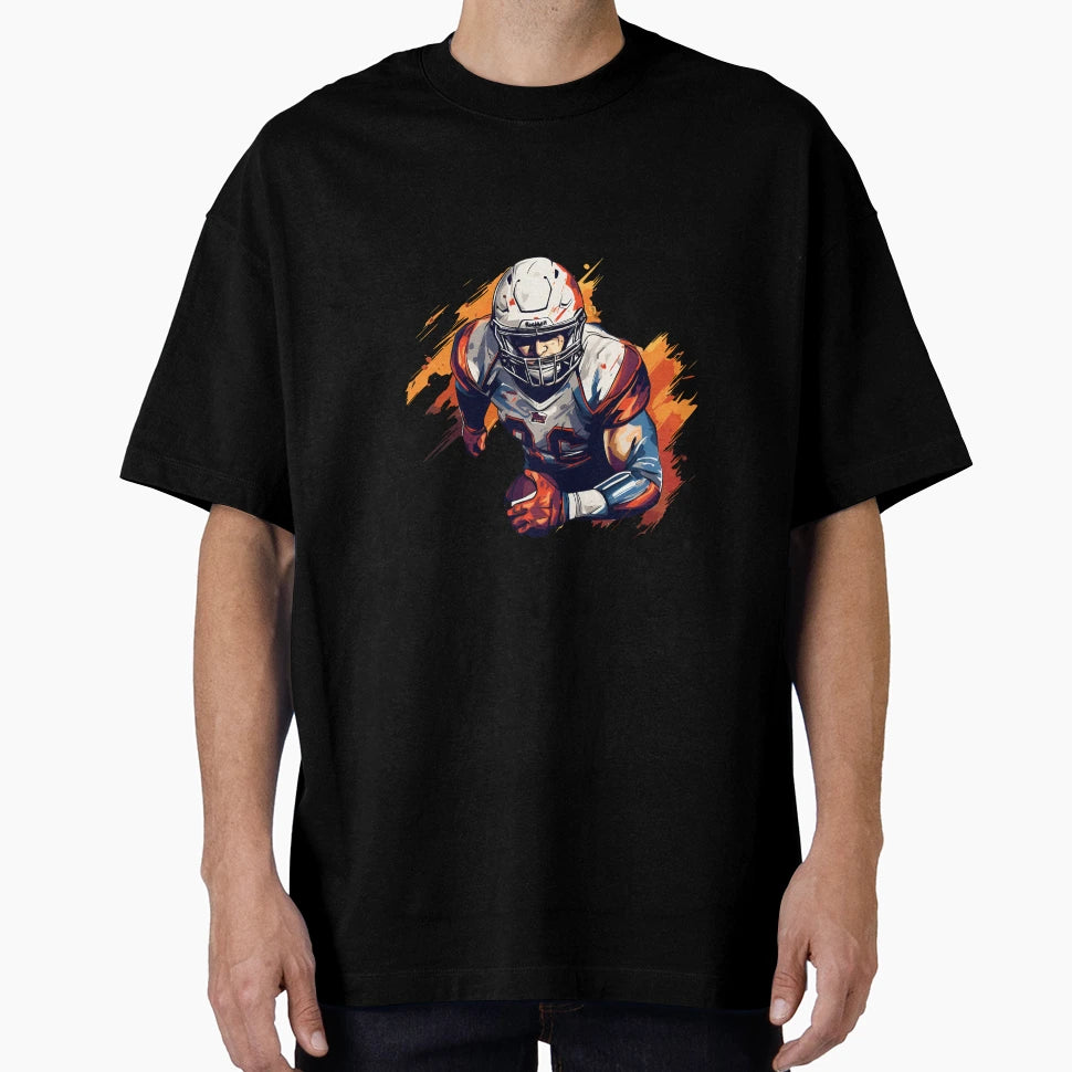 Artistic Cartoon Football Player T-Shirt - Streetwear Style for Adults - T-Shirt, Sweatshirt, Hoodie