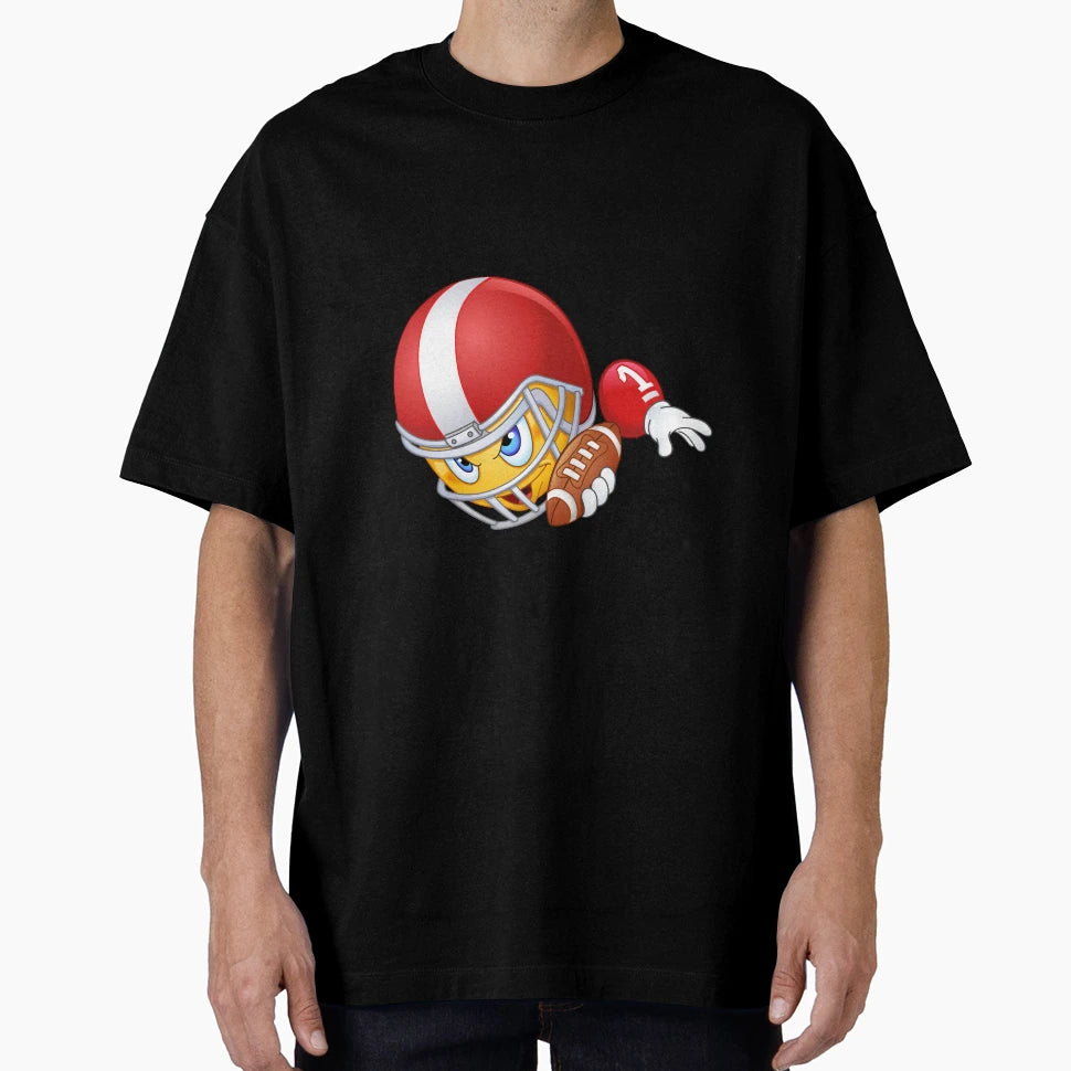American Football Player Emoji T-Shirt - Graphic Print Unisex - T-Shirt, Sweatshirt, Hoodie