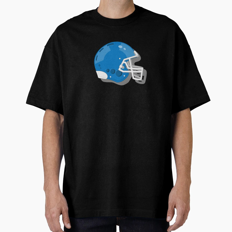 Blue American Football Helmet T-Shirt - Custom Art Print for Adults - T-Shirt, Sweatshirt, Hoodie