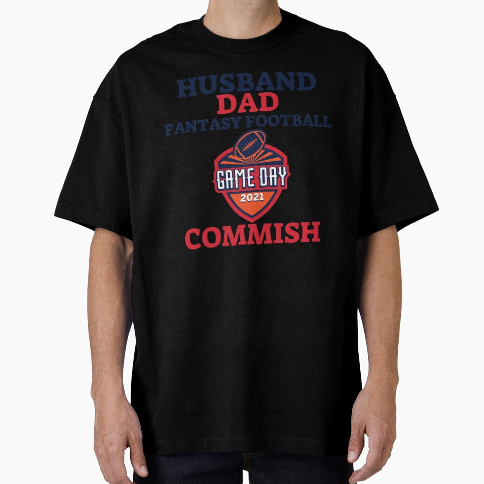 Husband Dad Fantasy Football T-Shirt - Casual Everyday Wear Men Women - T-Shirt, Sweatshirt, Hoodie