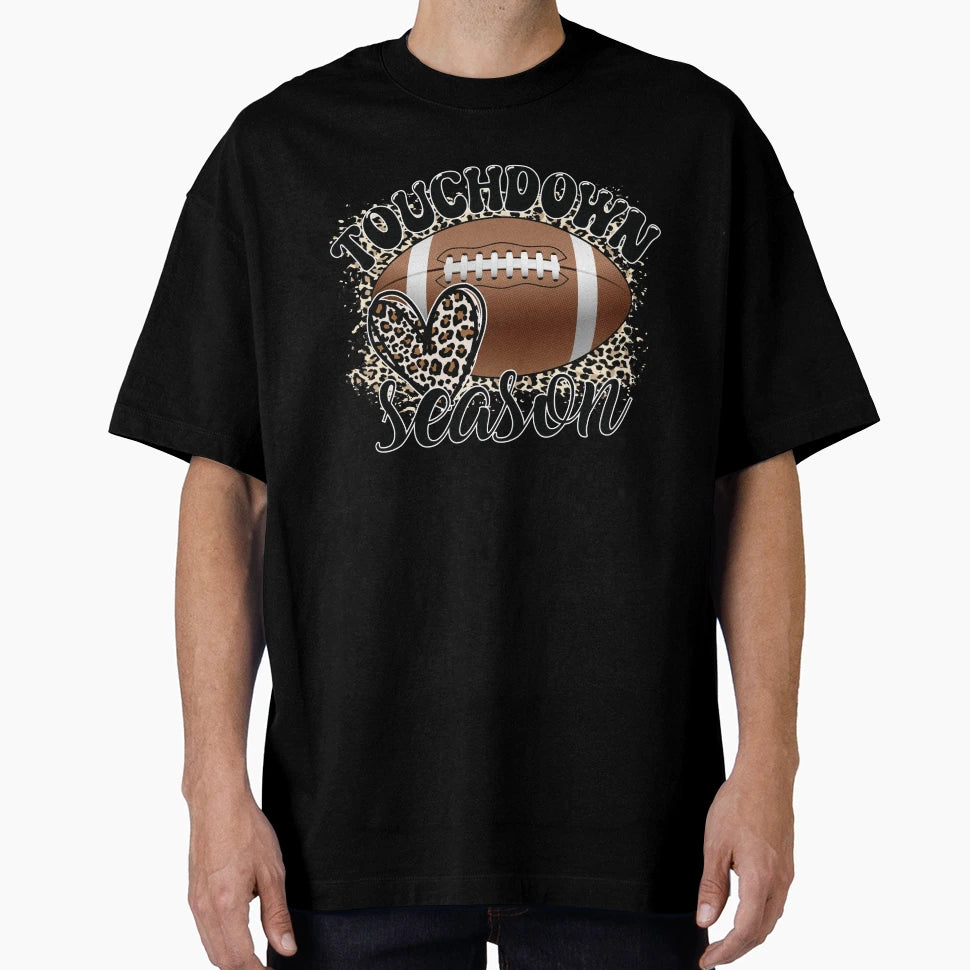 Bleached Touchdown Season Leopard Game T-Shirt - Unique Graphic for Adults - T-Shirt, Sweatshirt, Hoodie