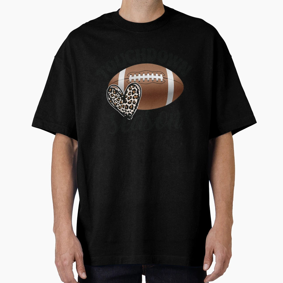 Copy Bleached Touchdown Season Leopard T-Shirt - Unique Graphic Men Women - T-Shirt, Sweatshirt, Hoodie