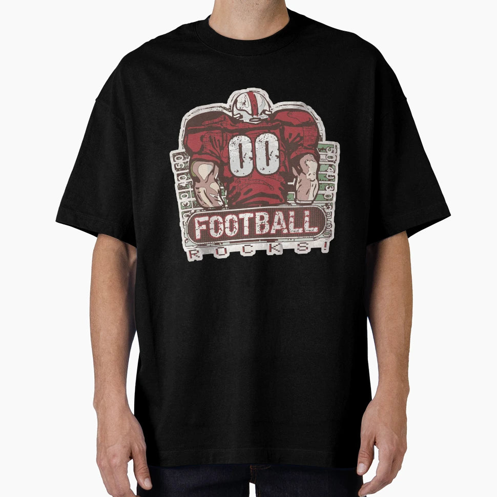 00 Football Rocks Red Team T-Shirt - Minimalist Print for Adults - T-Shirt, Sweatshirt, Hoodie