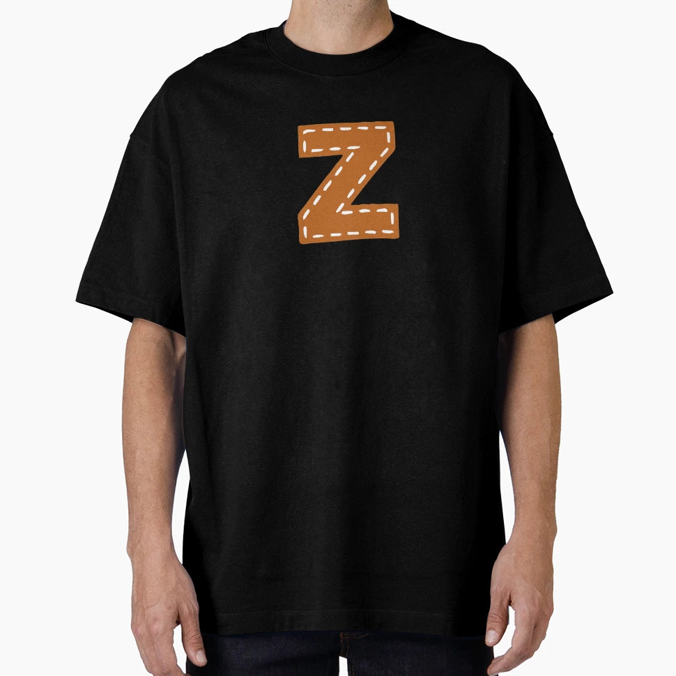 Z Letter Sewn College Usa Leather T-Shirt - Streetwear Style for Adults - T-Shirt, Sweatshirt, Hoodie