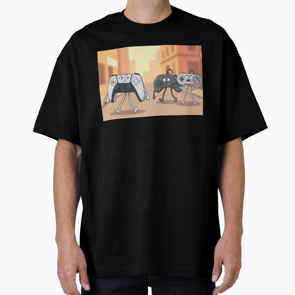 Distracted controller by Vintage Vault Of Madness - Adult & Kids T-Shirts, Sweatshirts & Hoodies apparel design preview 1