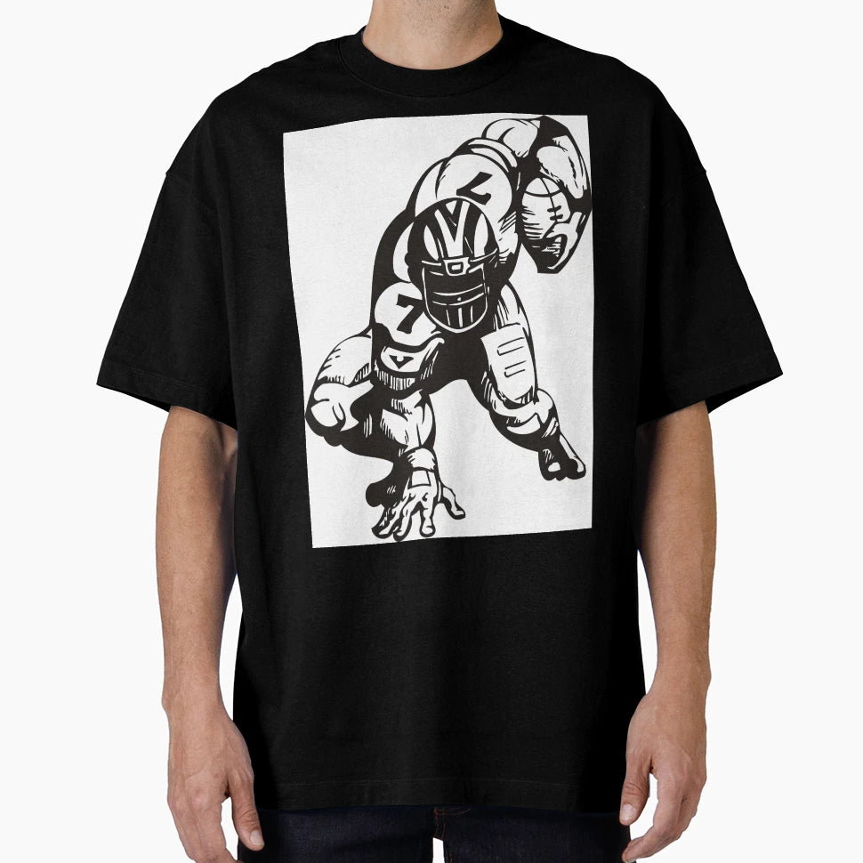 Football Player T-Shirt - Aesthetic Graphic for Adults - T-Shirt, Sweatshirt, Hoodie