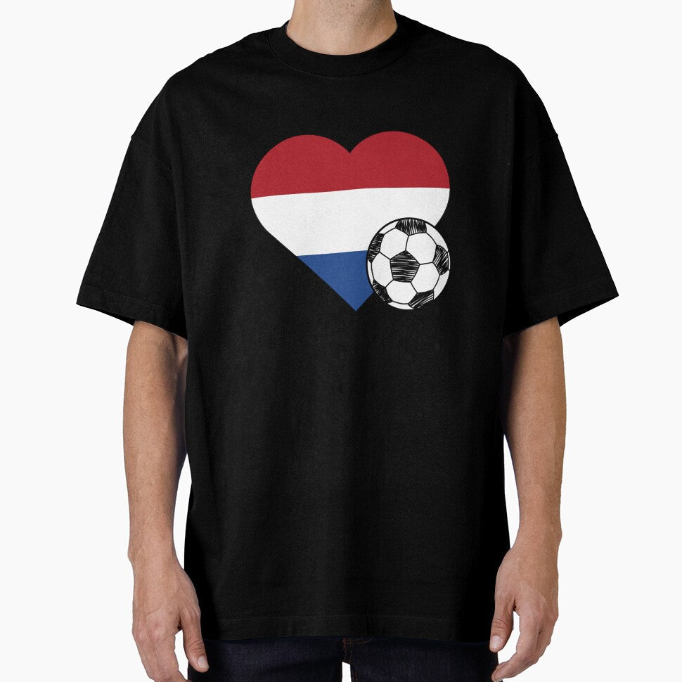 Netherlands Soccer Heart Design by FinalScoreClub - Adult & Kids T-Shirts, Sweatshirts & Hoodies apparel design preview 1