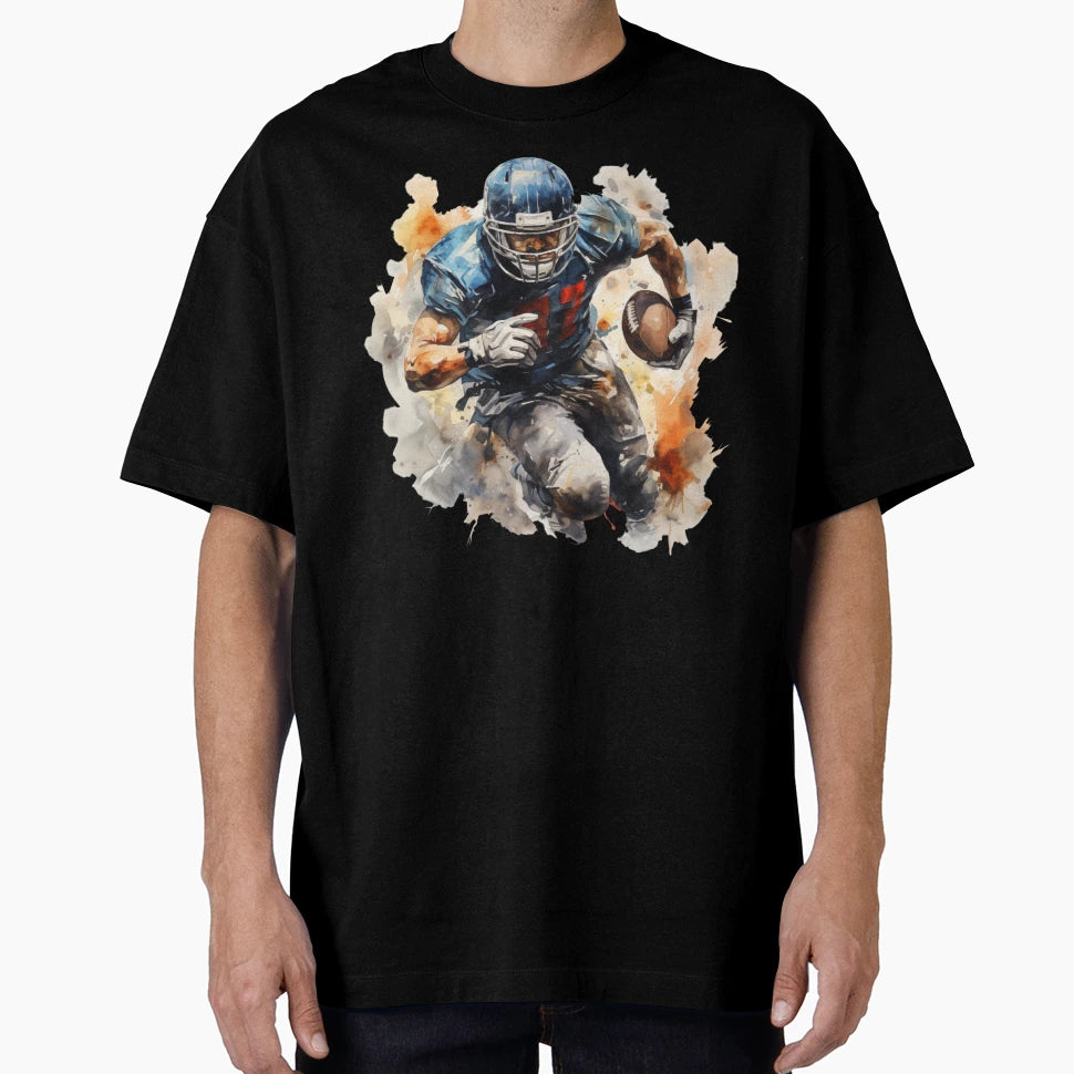 American Football Player Run T-Shirt - Minimalist Print for Adults - T-Shirt, Sweatshirt, Hoodie