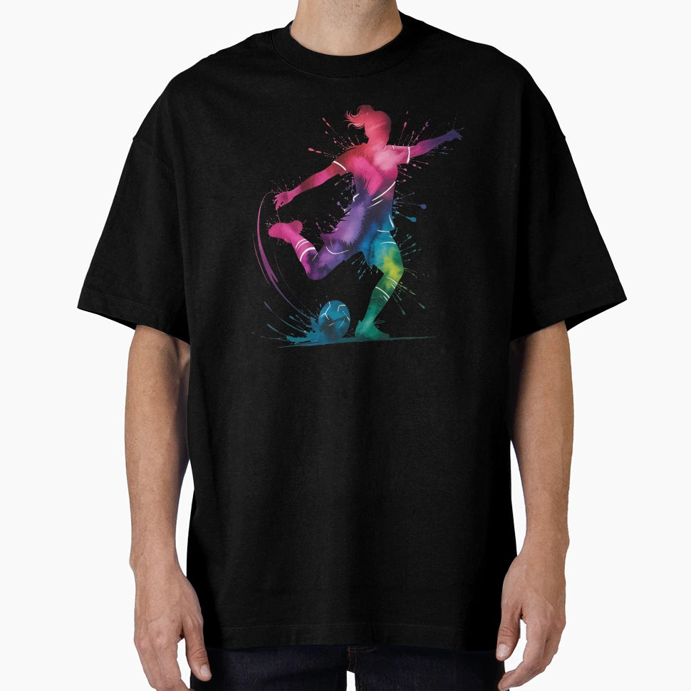 Soccer Watercolor T-Shirt - Novelty Apparel for Adults - T-Shirt, Sweatshirt, Hoodie