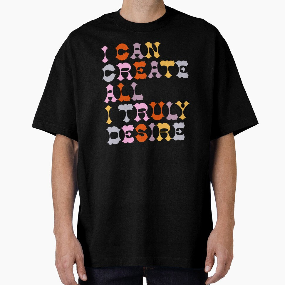 Positive Affirmation in Groovy Typography I Can - Adult & Kids T-Shirts, Sweatshirts & Hoodies apparel design preview 1